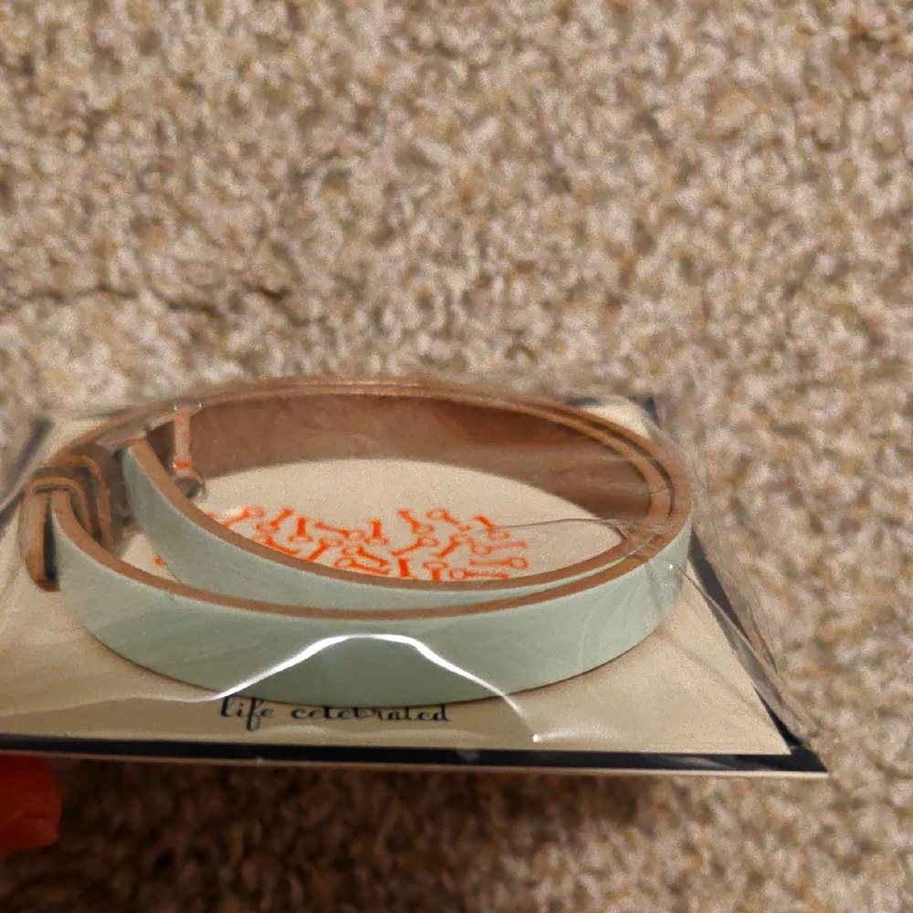 KEEP Collective Light Green and Tan Reversible Leather Double Wrap Bracelet